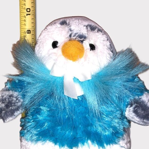 AURORA Pom Pom Penguin Jewel Plush Toy Blue - Picture 8 of 8